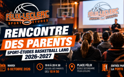 Rencontre des parents – Sport-Études Basketball LANO 2026-2027